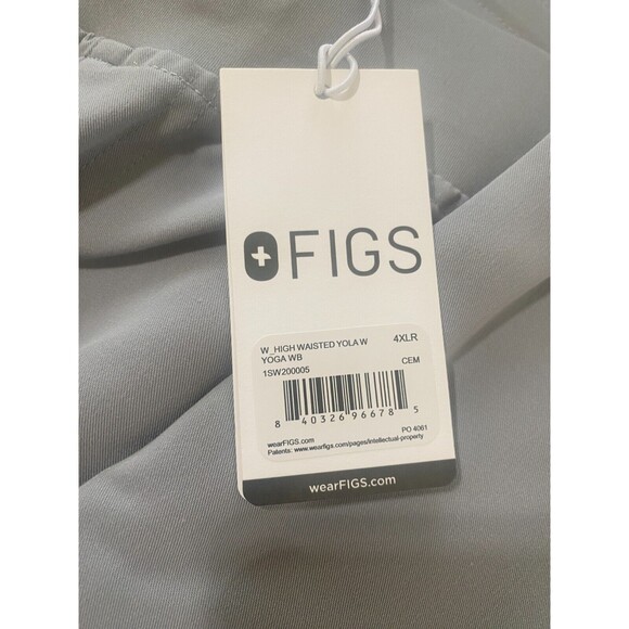 FIGS High-waisted Yola with Yoga Waistband Scrub Pants Gray Size 4XLR NWT - Picture 6 of 11